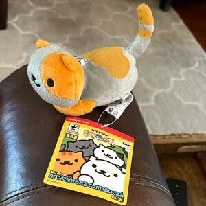 Banpresto Little Buddy Toys Spooky gray & orange cat plush 6”